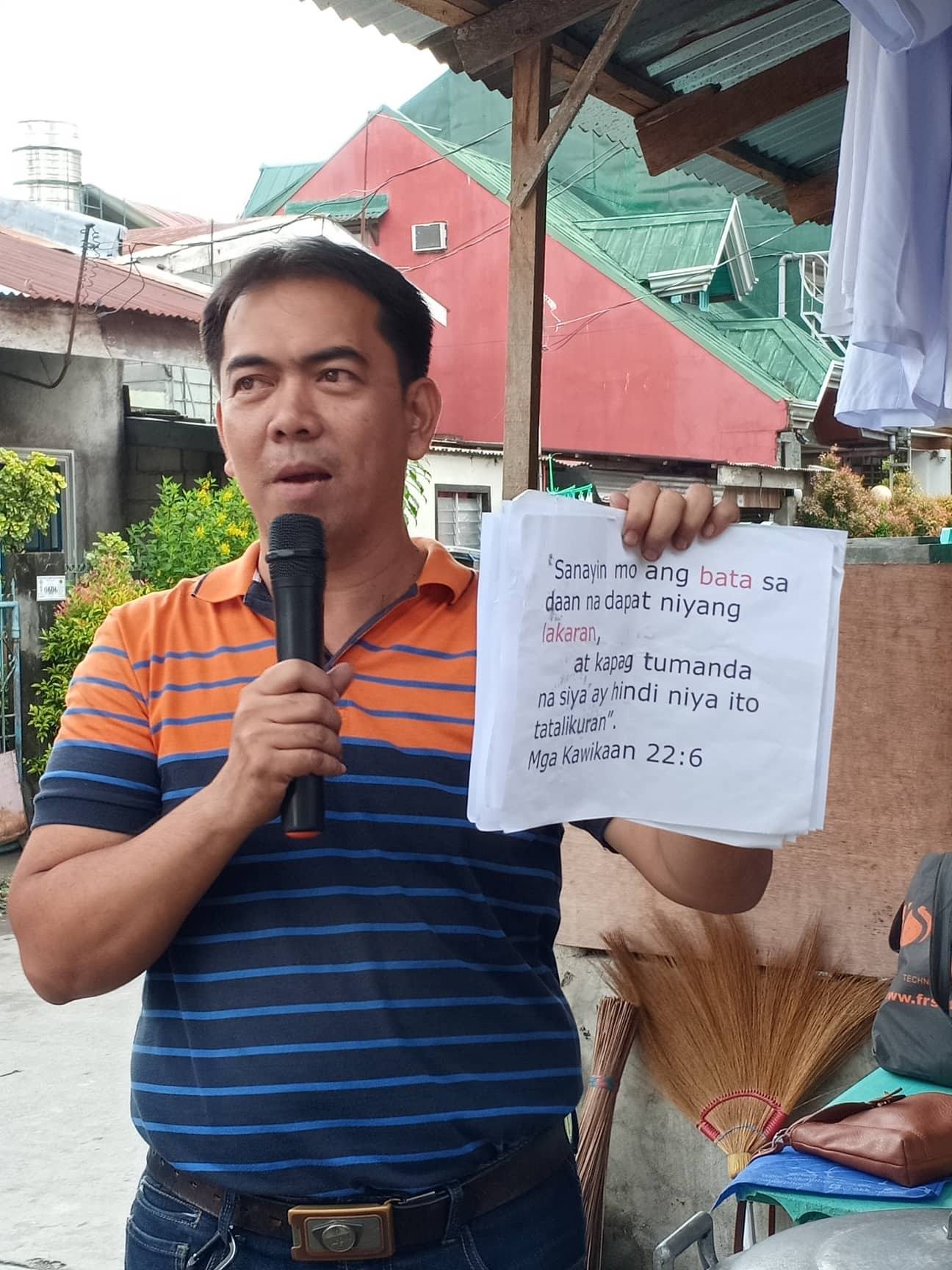 Scripture teaching during outreach
